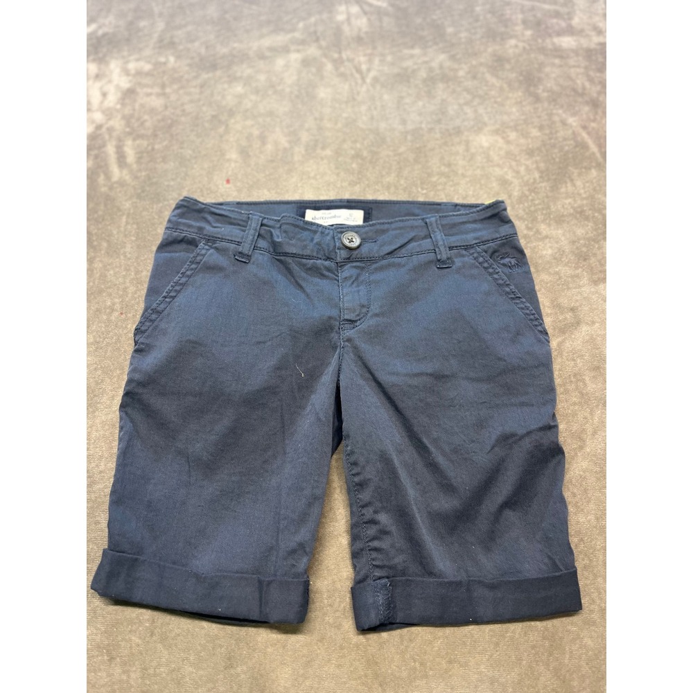 Abercrombie Kids‎ Girls Blue Cuffed Chino Shorts Size 12 Casual